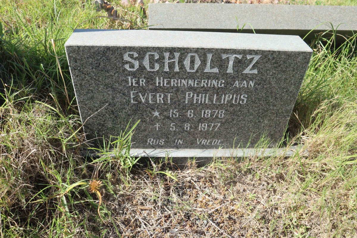 SCHOLTZ Evert Phillipus 1878-1977