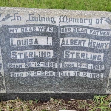 STERLING Albert Henry 1889-1966 &amp; Louisa I. 1890-1958