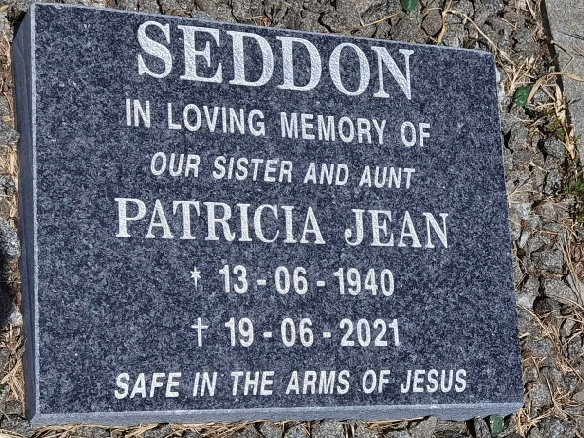 SEDDON Patricia Jean 1940-2021