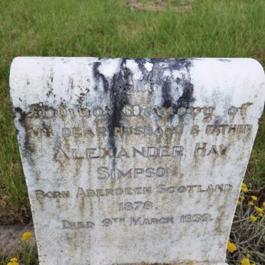 SIMPSON Alexander Hay 1878-1939