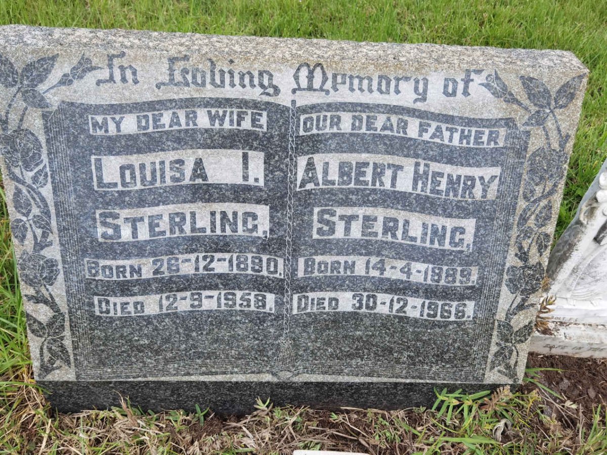 STERLING Albert Henry 1889-1966 &amp; Louisa I. 1890-1958