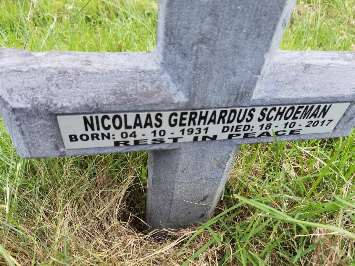 SCHOEMAN Nicolaas Gerhardus 1931-2017