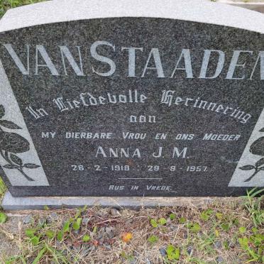 STAADEN Anna J.M., van 1918-1957