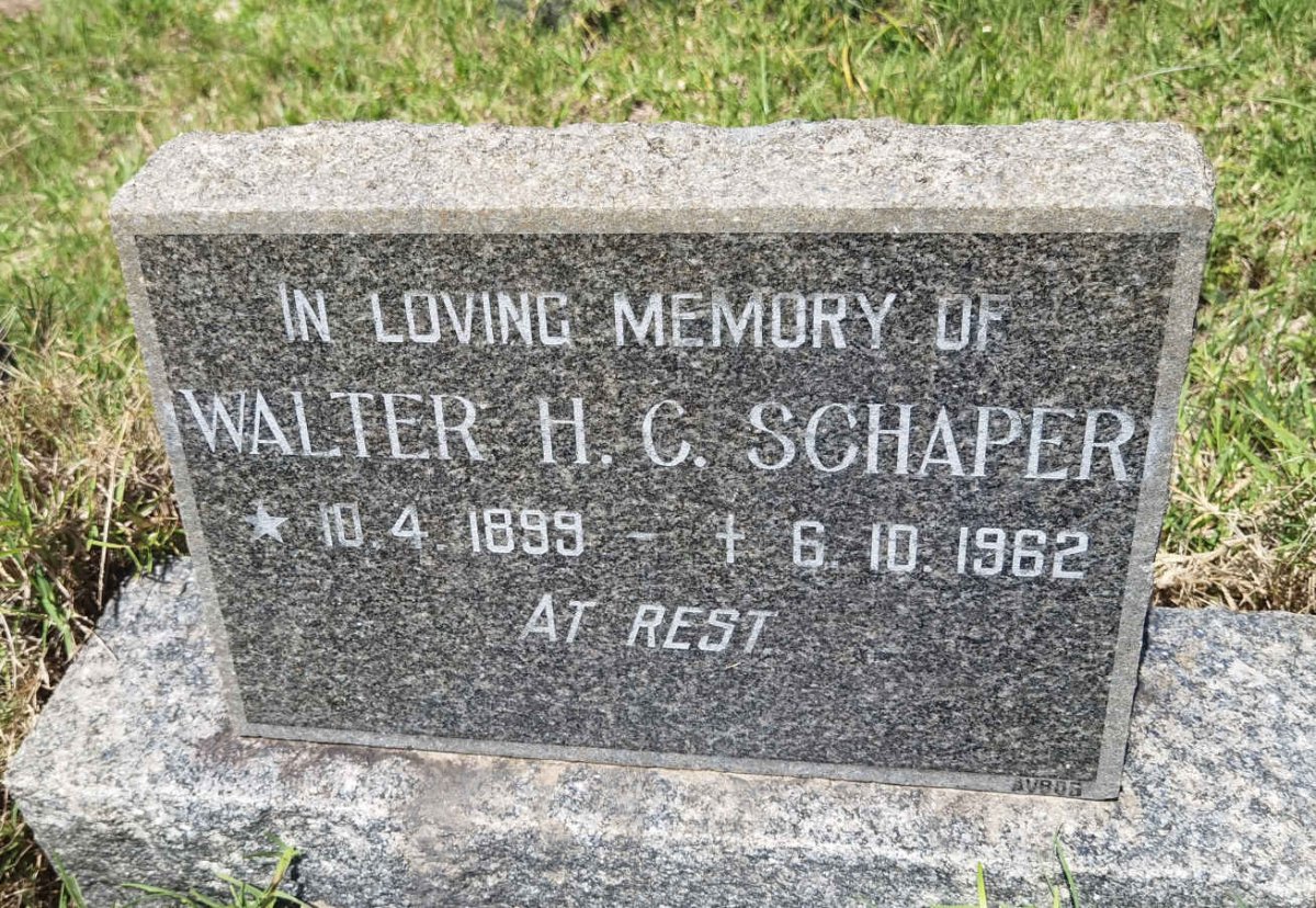 SCHAPER Walter H.C. 1899-1962