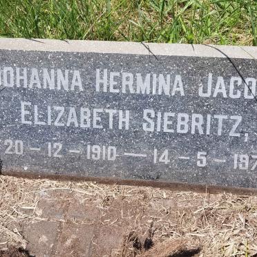SIEBRITZ Johanna Hermina Jacoba Elizabeth 1910-1971
