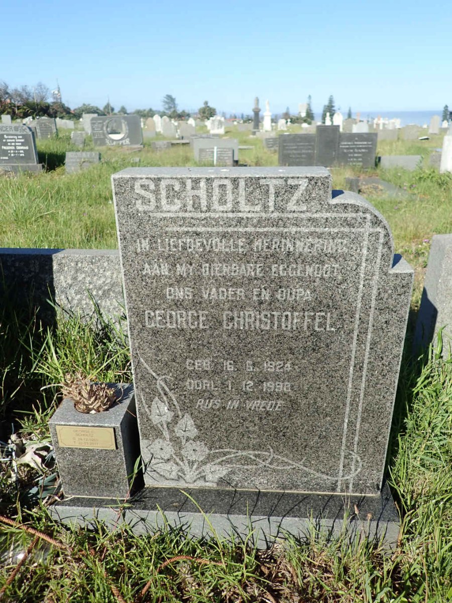 SCHOLTZ George Christoffel 1924-1998 &amp; Sophie Maria KERENKAMP 1927-1980 :: SCHOLTZ George C. -2017 _1