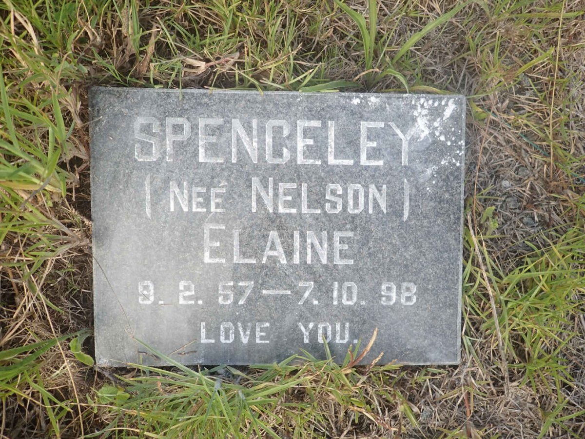SPENCELEY Elaine nee NELSON 1957-1998