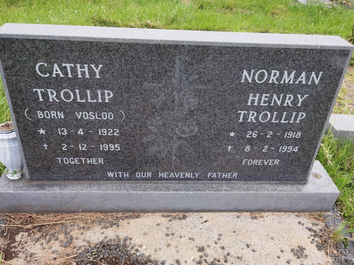 TROLLIP Norman Henry 1918-1994 &amp; Cathy VOSLOO 1922-1995