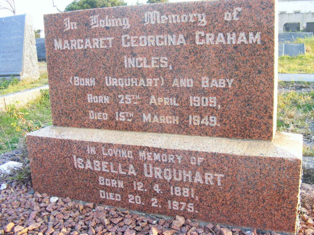 URQUHART Isabella 1881-1975 :: INGLES Margaret Georgina Graham nee URQUHART 1909-1949 :: INGLES Baby