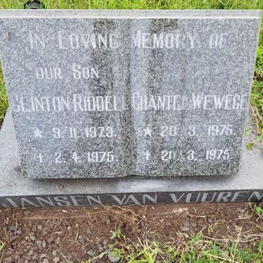 VUUREN Clinton Riddell, Jansen van 1973-1975 :: JANSEN VAN VUUREN Chantel Wewege 1975-1975