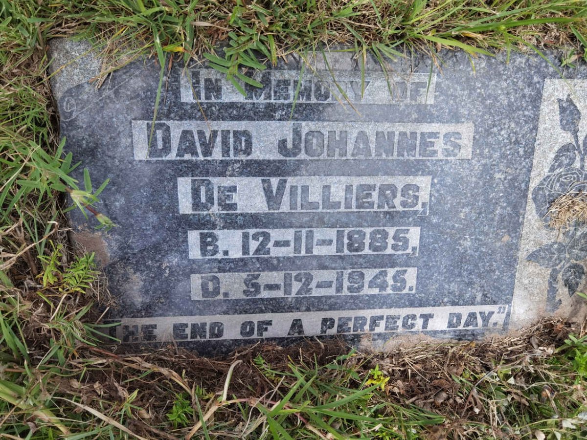 VILLIERS David Johannes, de 1885-1945