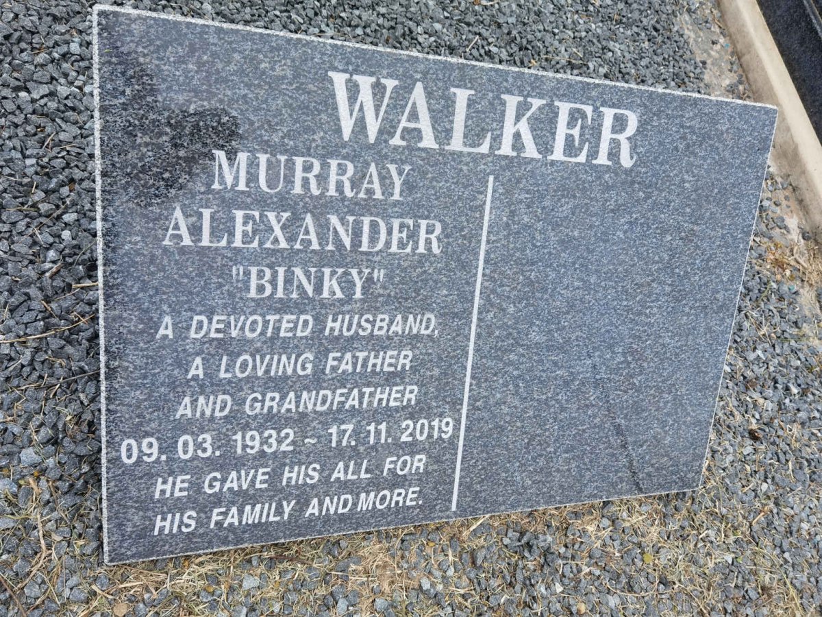 WALKER Murray Alexander 1932-2019
