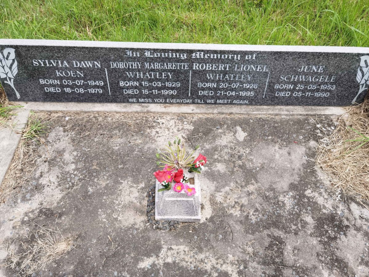 WHATLEY Robert Lionel 1928-1995 & Dorothy Margarette 1929-1990 :: KOEN Sylvia Dawn 1949-1979 :: SCHWAGELE June 1953-1990