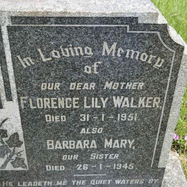 WALKER Florence Lily -1951 :: WALKER Barbara Mary -1945