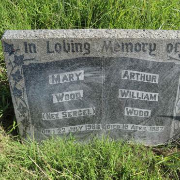 WOOD Arthur William -1957 &amp; Mary SERGEL -1968