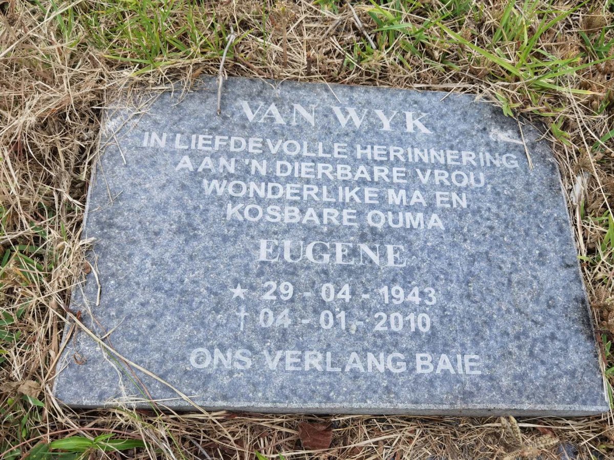 WYK Eugene, van 1943-2010