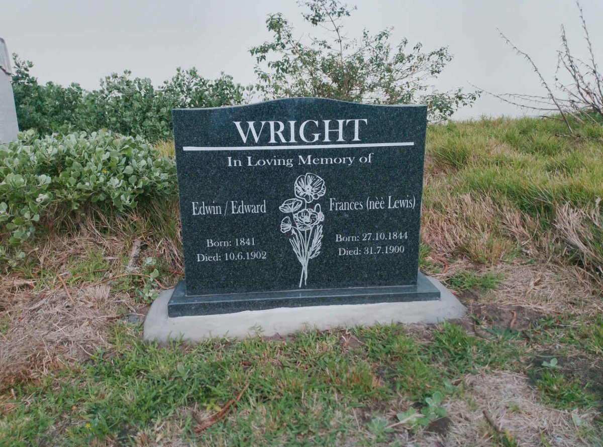 WRIGHT Edwin Edward 1841-1902 & Frances nee LEWIS 1844-1900
