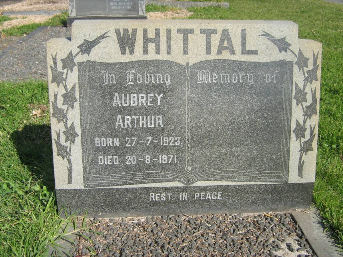 WHITTAL Aubrey Arthur 1923-1971