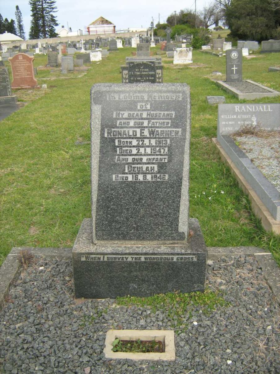 WARNER Ronald E 1913-1947 &amp; Beulah 1946-1946