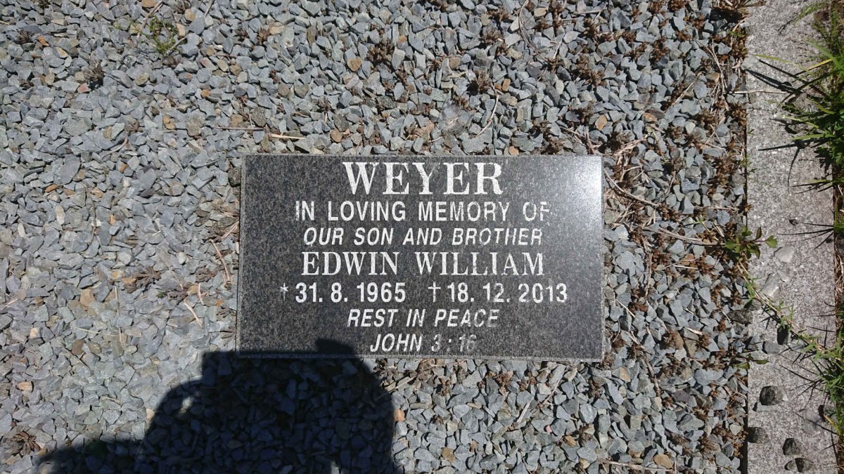 WEYER Edwin William 1965-2013