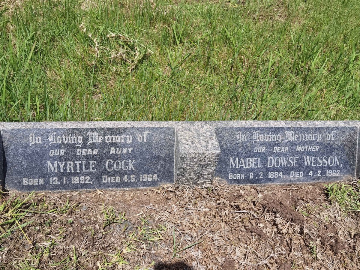 WESSON Mabel Dowse 1884-1962 :: COCK Myrtle 1892-1964