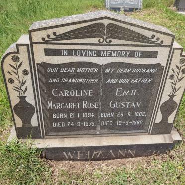 WEIMANN Emil Gustav 1888-1962 & Caroline Margaret Rose 1894-1979