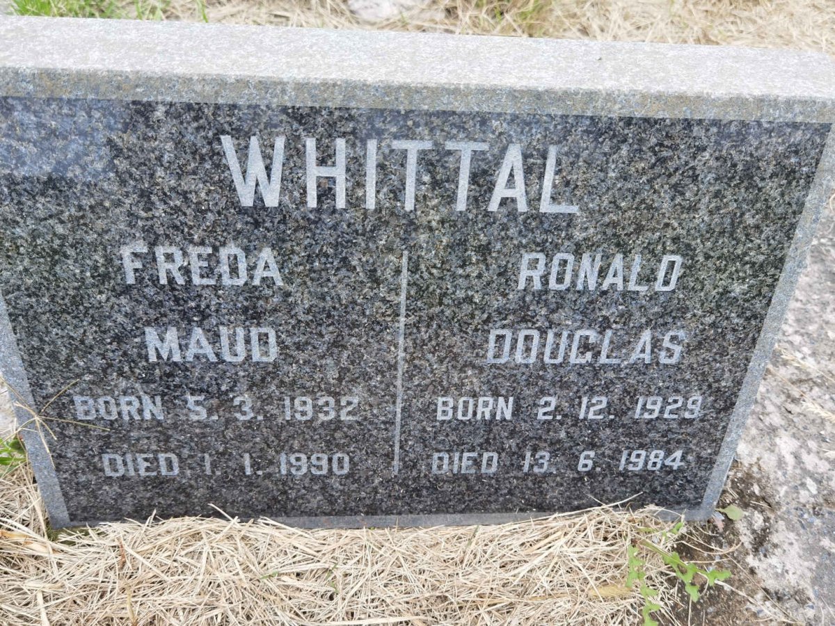 WHITTAL Ronald Douglas 1929-1984 &amp; Freda Maud 1932-1990