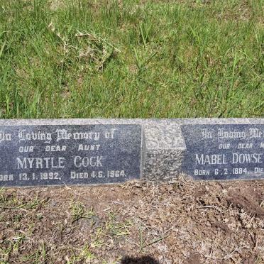 WESSON Mabel Dowse 1884-1962 :: COCK Myrtle 1892-1964