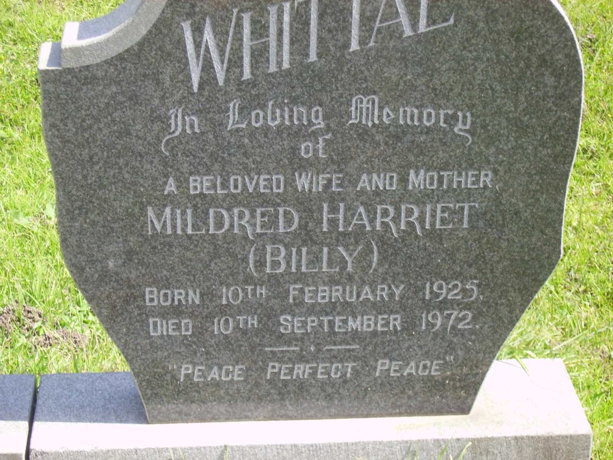 WHITTAL Mildred Harriet 1925-1972