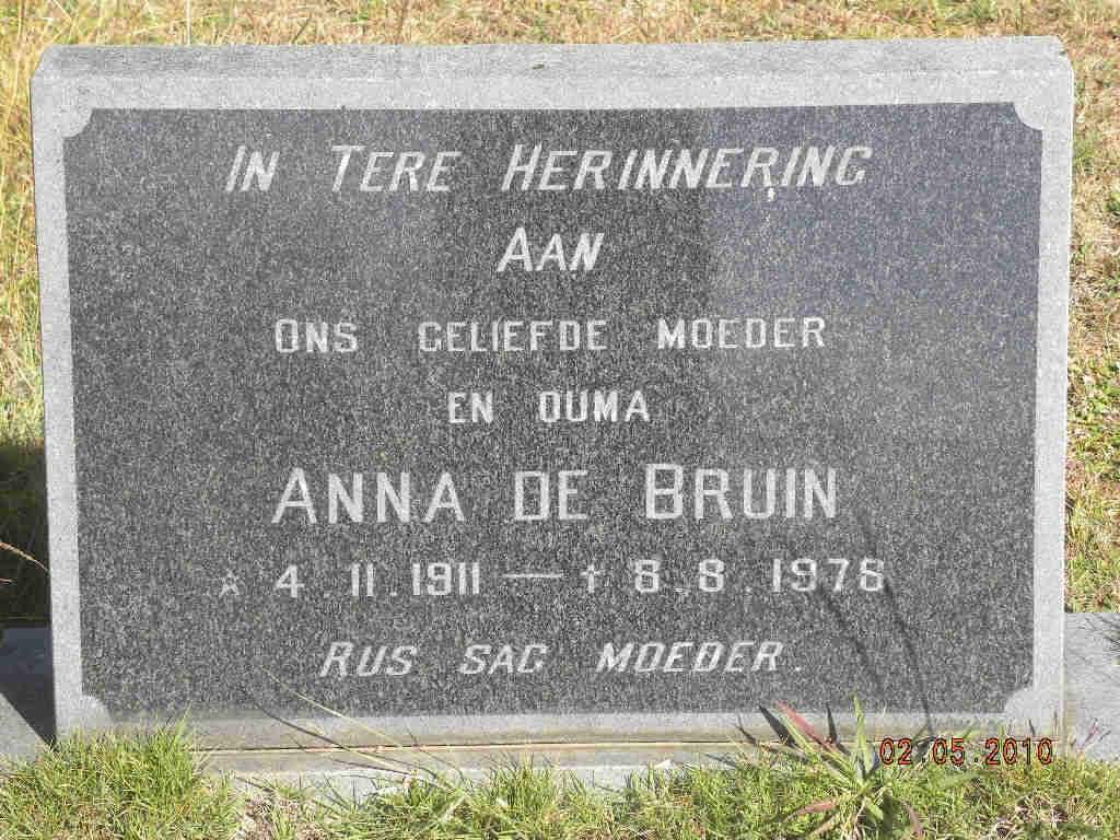 BRUIN Anna, de 1911 - 1978