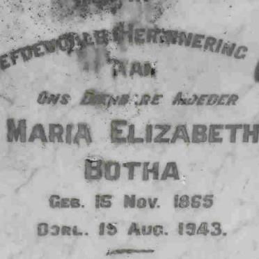 BOTHA Maria Elizabeth 1865-1943