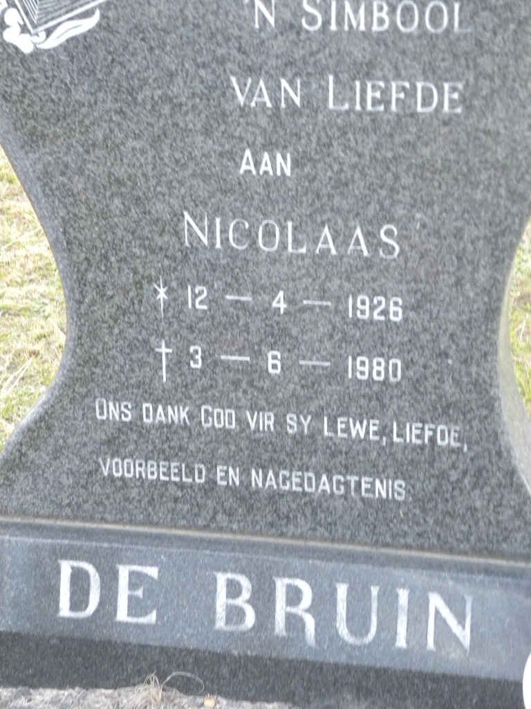BRUIN Nicolaas, de 1926-1980
