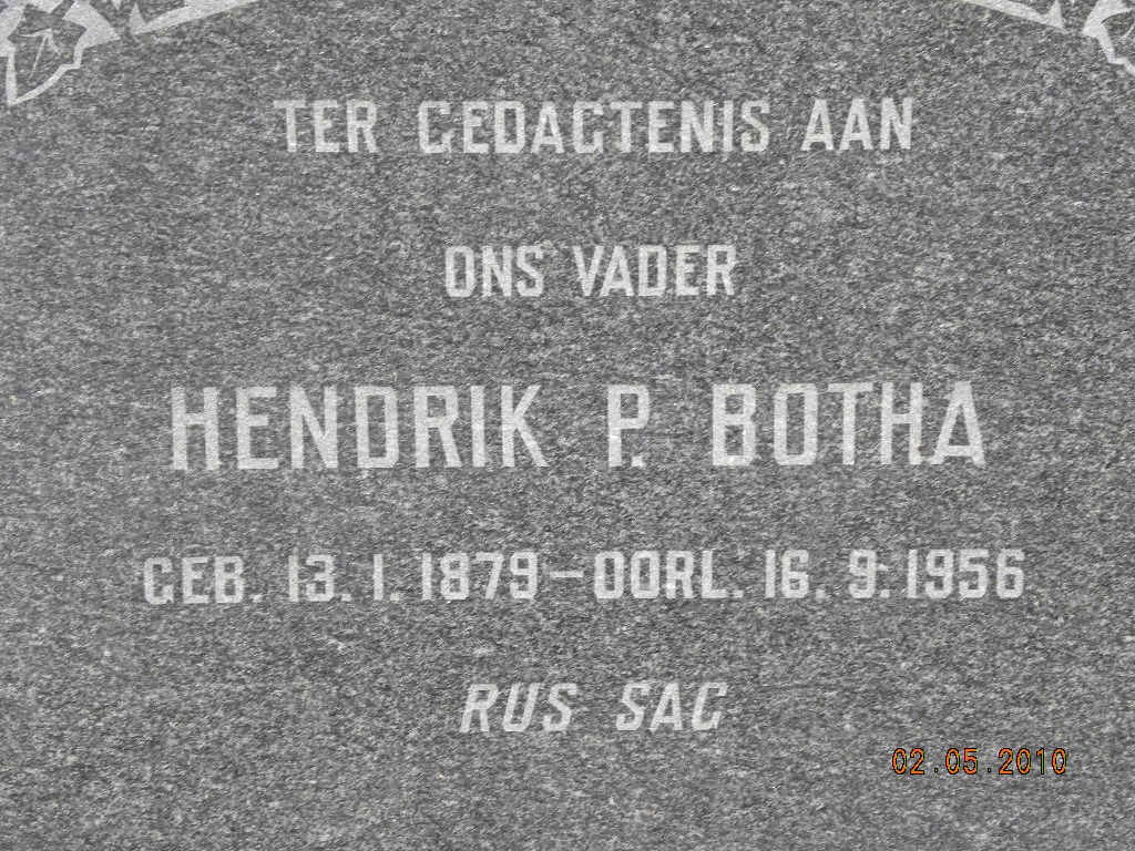BOTHA Hendrik P. 1879-1956
