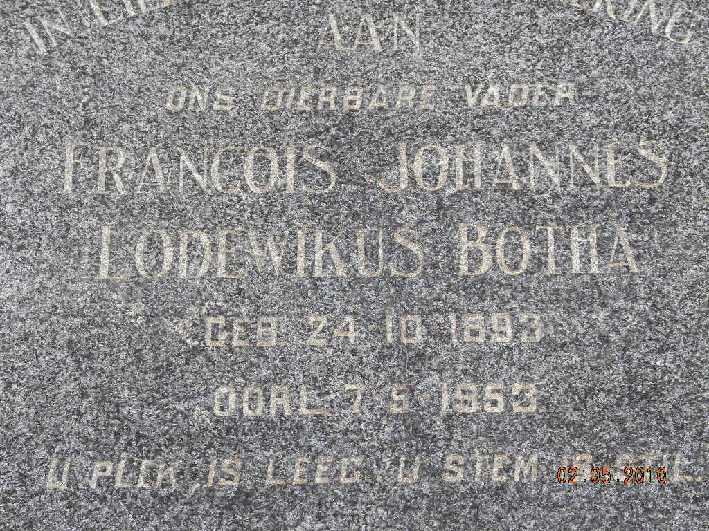 BOTHA Francois Johannes Lodewikus 1893-1953