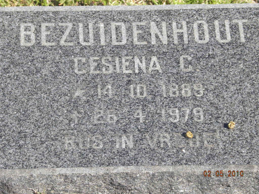 BEZUIDENHOUT Gesiena C. 1889-1979