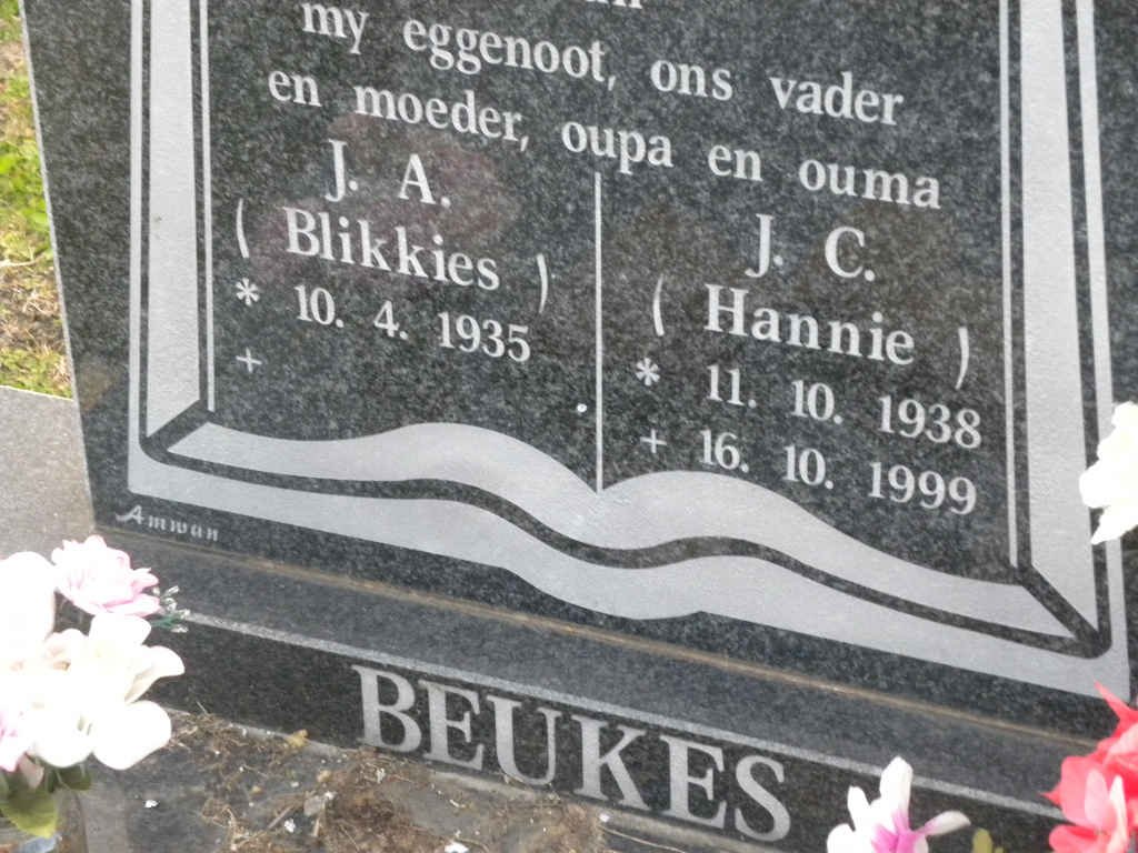 BEUKES J.A. 1935- &amp; J.C. 1938-1999