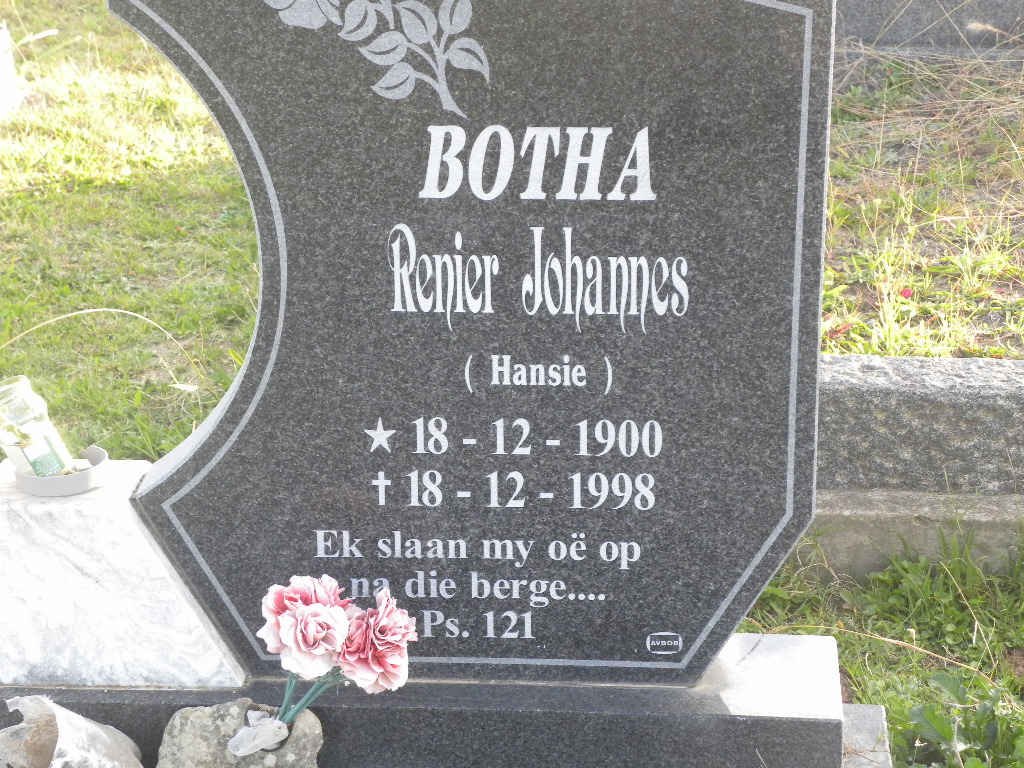 BOTHA Renier Johannes 1900-1998