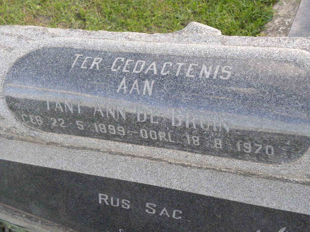 BRUIN Ann, de 1899-1970