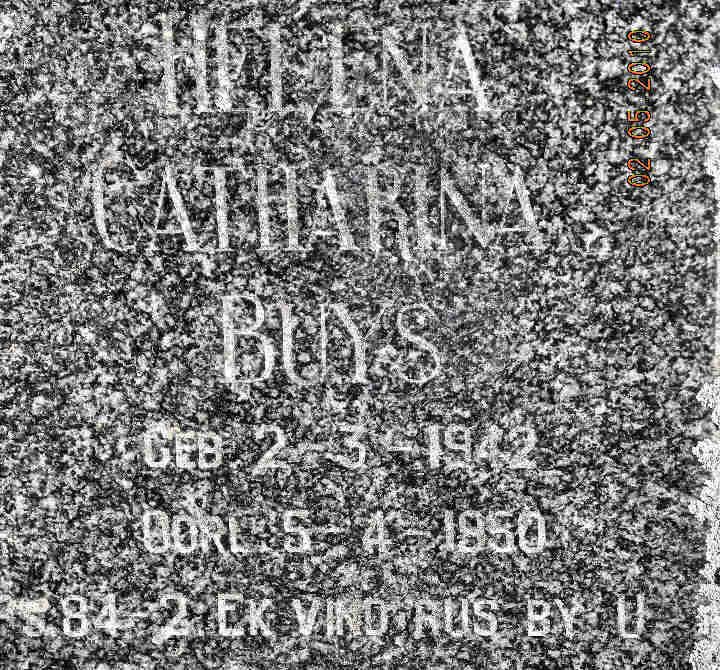 BUYS Helena Catharina 1942-1950