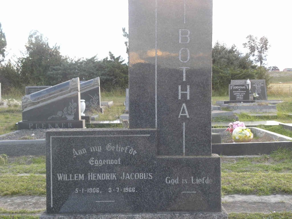 BOTHA Willem Hendrik Jacobus 1906-1966