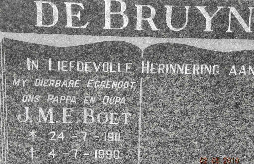 BRUYN J.M.E., de 1911-1990