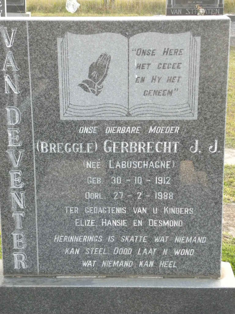 DEVENTER Gerbrecht J.J., van nee LABUSCHAGNE 1912-1988