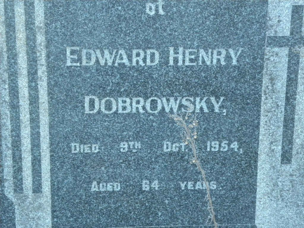DOBROWSKY Edward Henry -1954