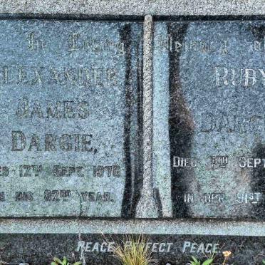DARGIE Alexander James -1970 &amp; Ruby -1988