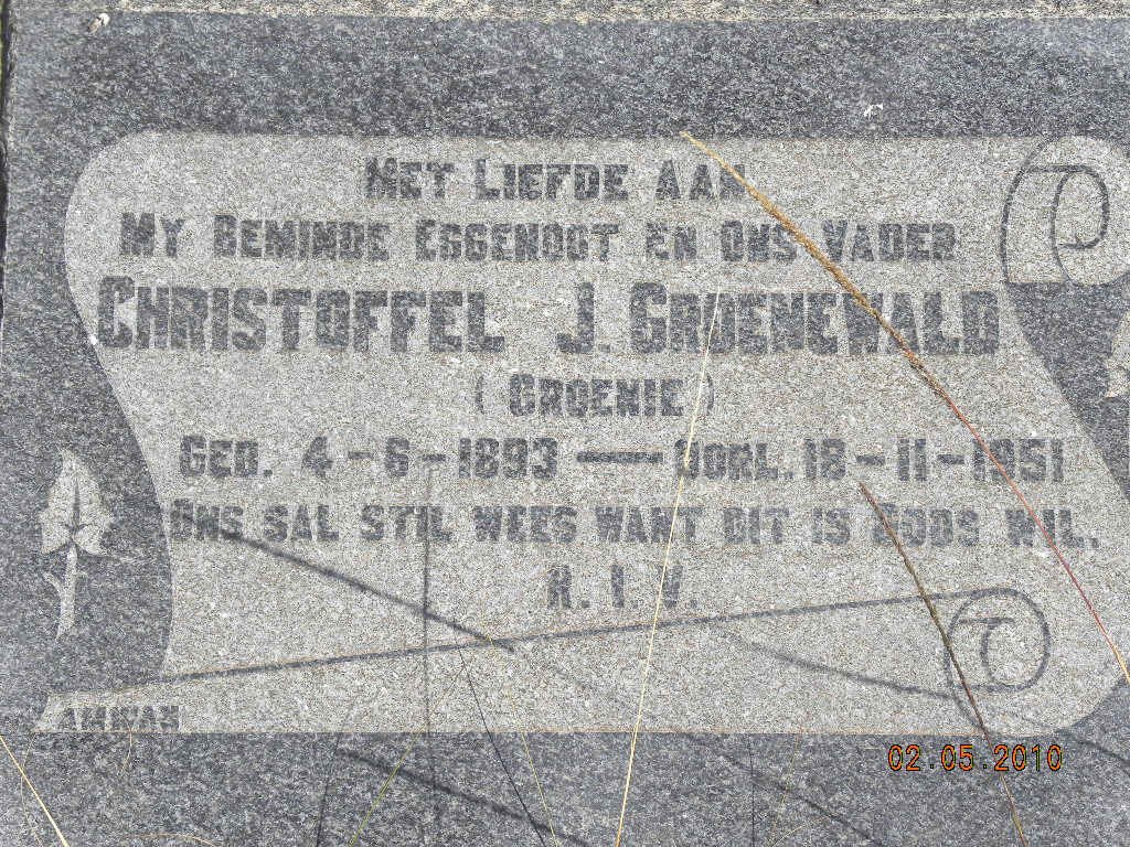 GROENEWALD Christoffel J. 1893-1951