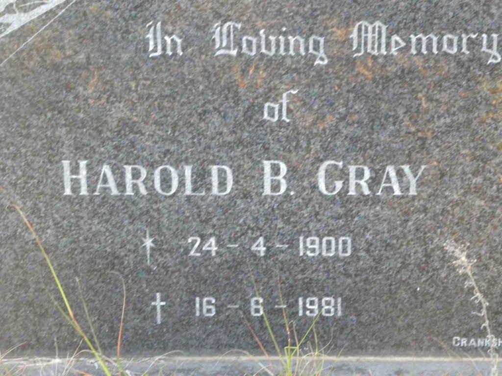 GRAY Harold B. 1900 -1981