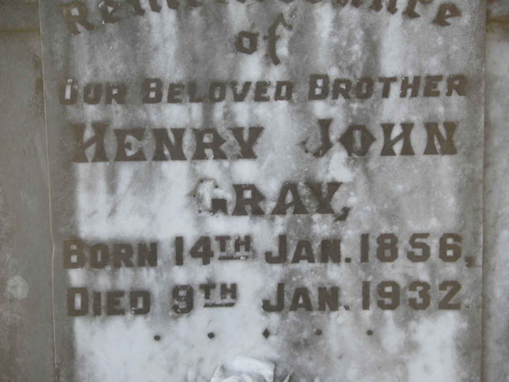 GRAY Henry John 1856-1932