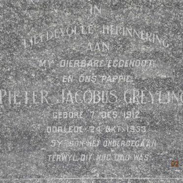 GREYLING Pieter Jacobus 1912-1953