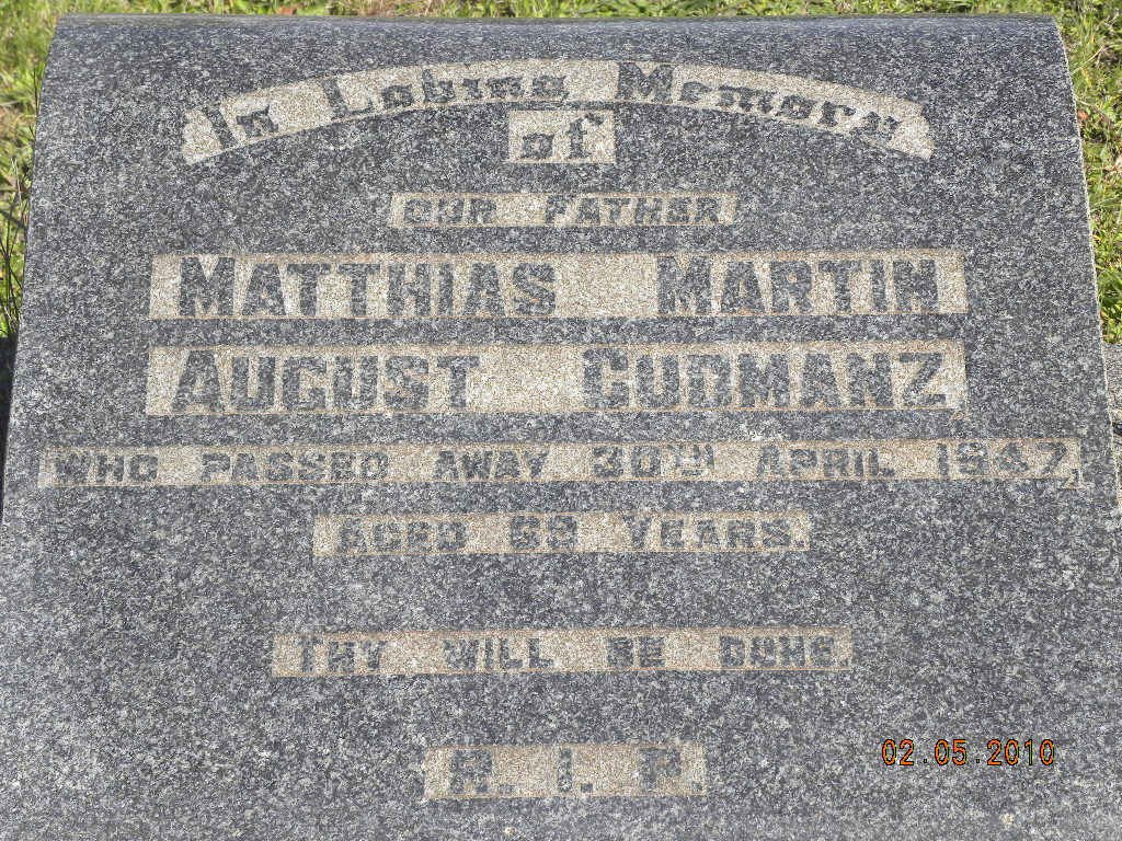 GUDMANZ Matthias Martin August -1947
