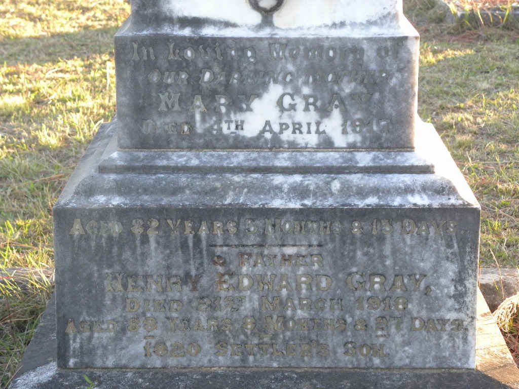 GRAY Henry Edward -1918 &amp; Mary -1917 